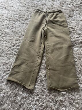 Aritzia Olive Track Wide-Leg Joggers